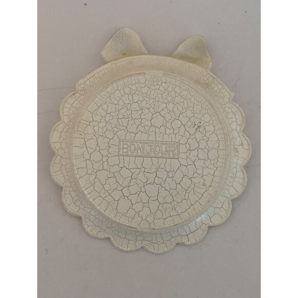 VTG BON JOUR Coasters Crack Floral Design Stand Holder 6 Piece KOREA - Picture 5 of 13